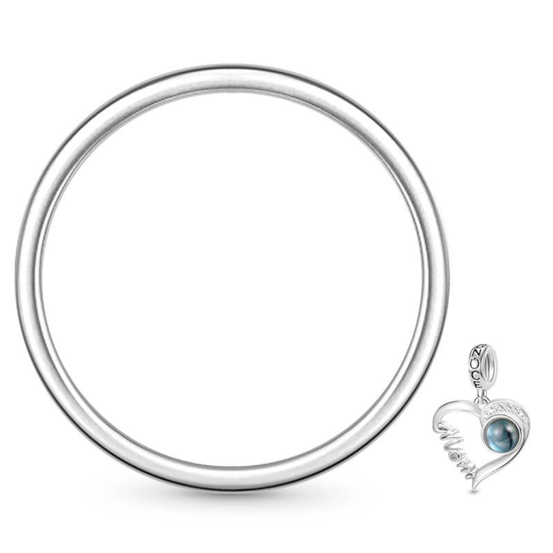 Gnoce Projection Mom Love Personalized Photo Pendant Dangle Charm_3