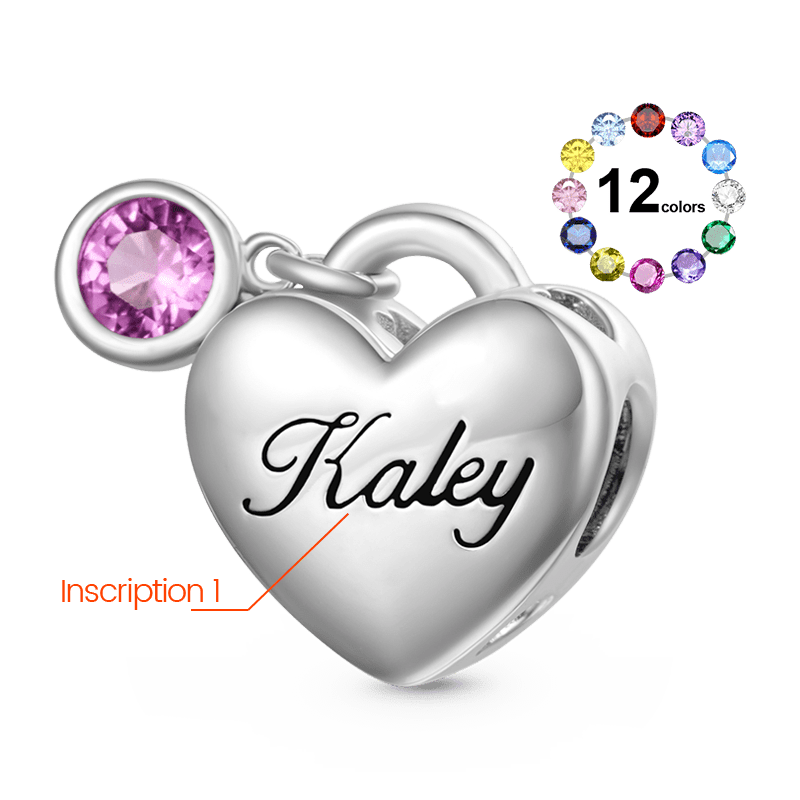 Gnoce Birthstone Engravable Heart Charm_2