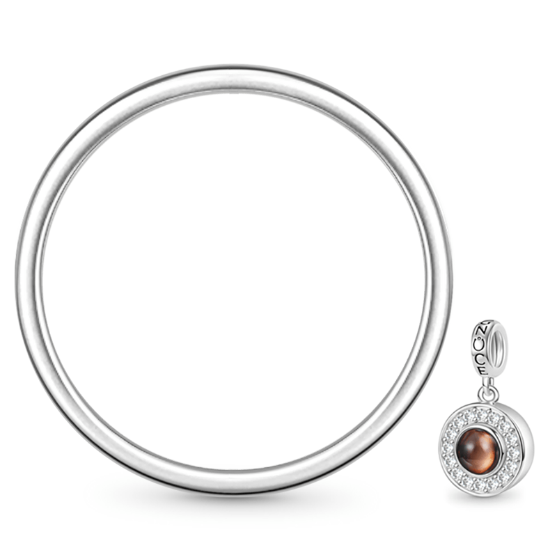 Gnoce Projection Personalized Photo Pendant Dangle Charm_3