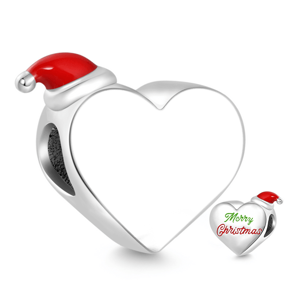 Gnoce Charm Cœur Gravable Année "Merry Christmas"