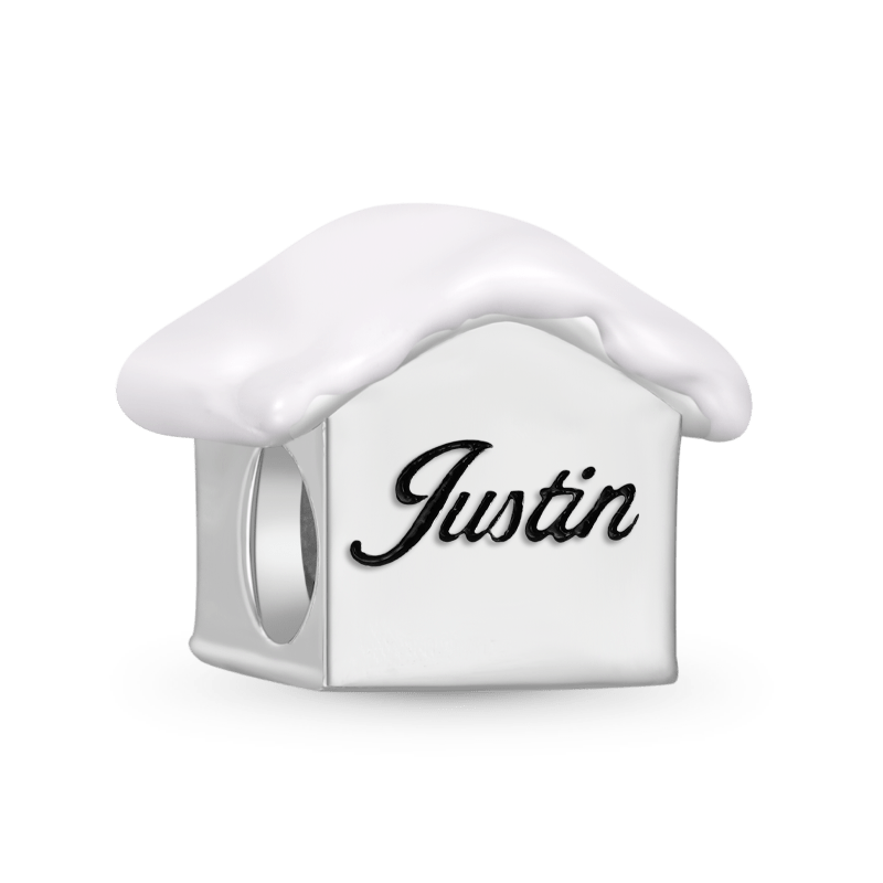 Gnoce Christmas Clear Candy House Engraved Charm_2