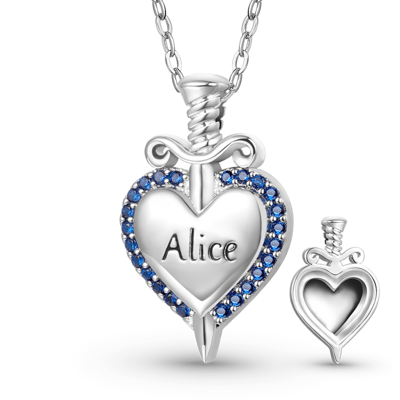Gnoce Engravable Screws Drive Into Love Heart Necklace_1
