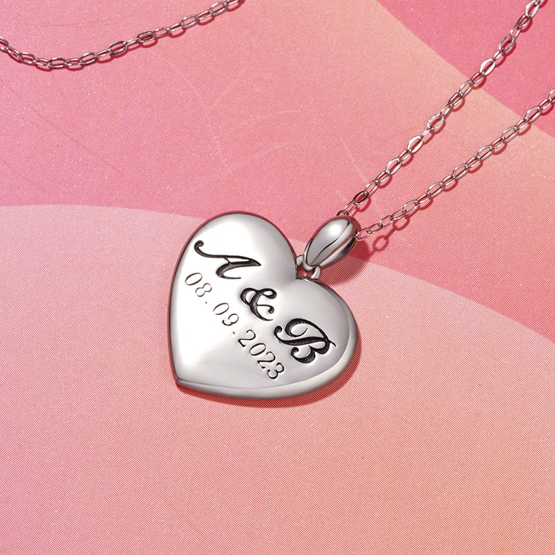 Gnoce Engravable Heart Name Necklace_2