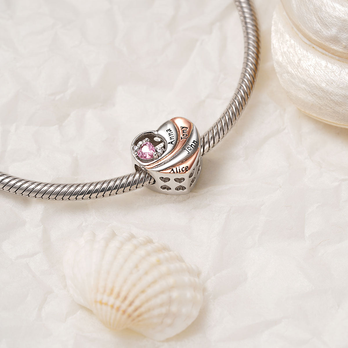 Gnoce Family Love Heart Engravable Charm_4