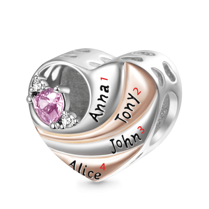 Gnoce Family Love Heart Engravable Charm_2