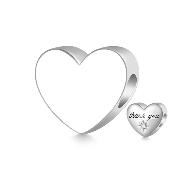 Gnoce Charm Gravable Cœur