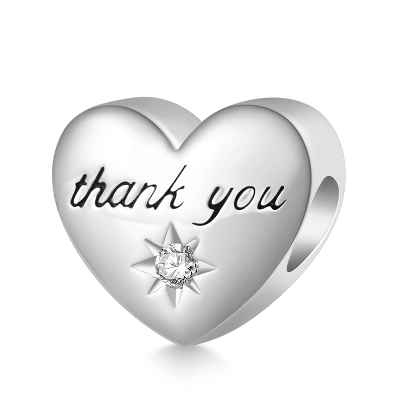 Gnoce "thank you" Engravable Heart Charm_1