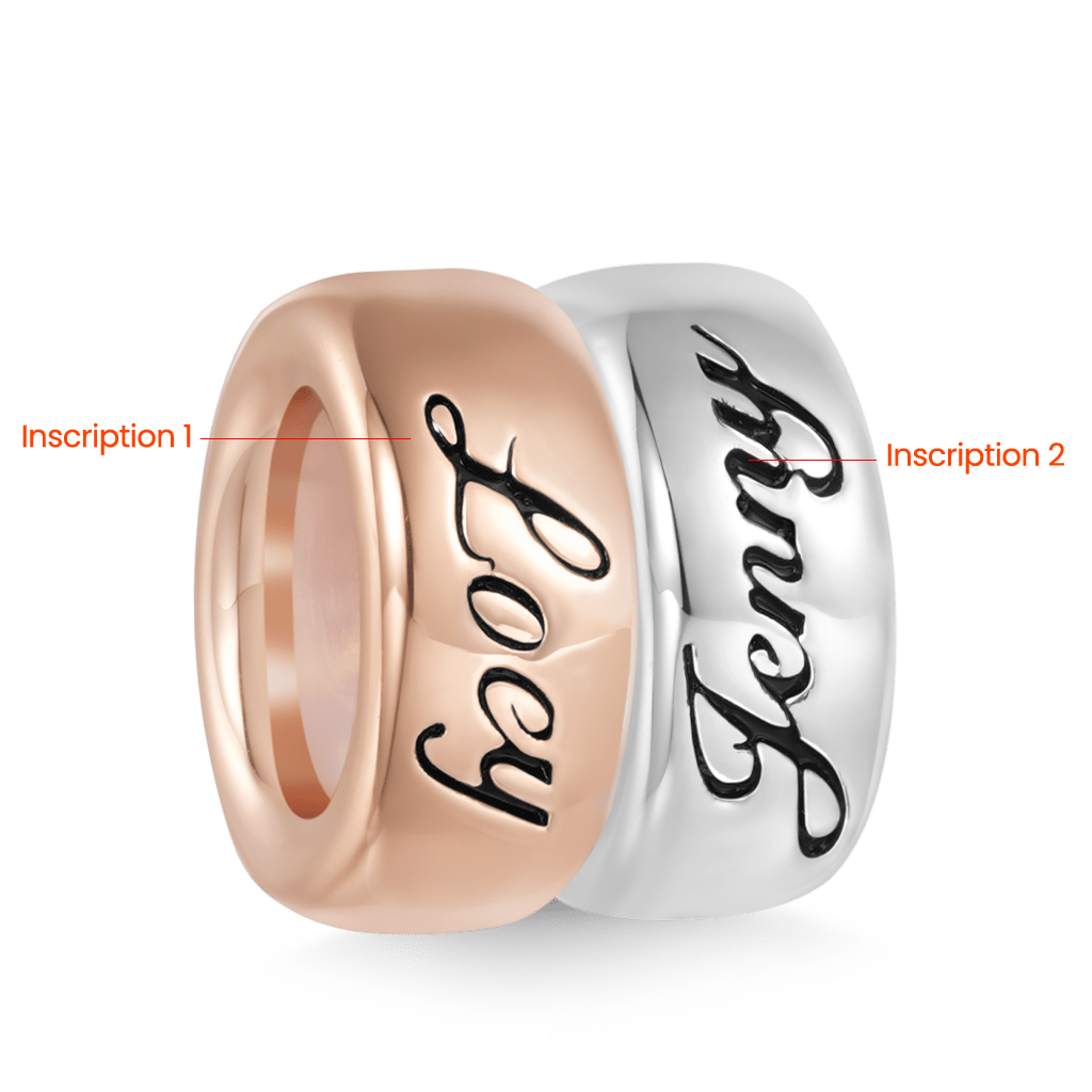 Gnoce Engravable Rose Gold Heart Stopper Charm_2