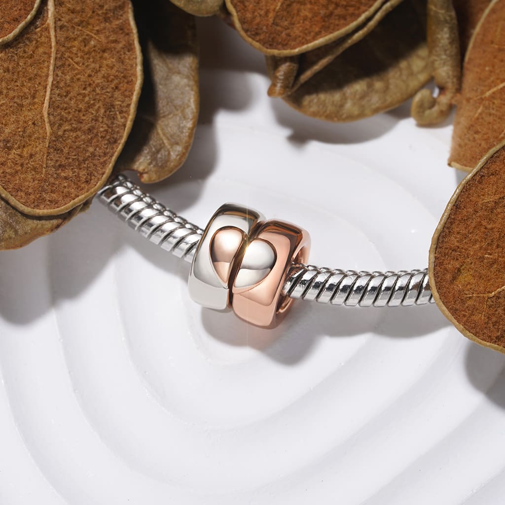 Gnoce Engravable Rose Gold Heart Stopper Charm_5