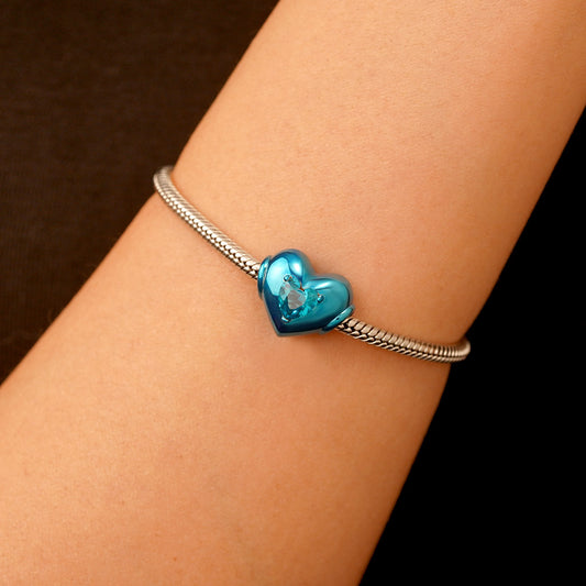 Gnoce Sea ​​Blue Candy Heart Charm_5