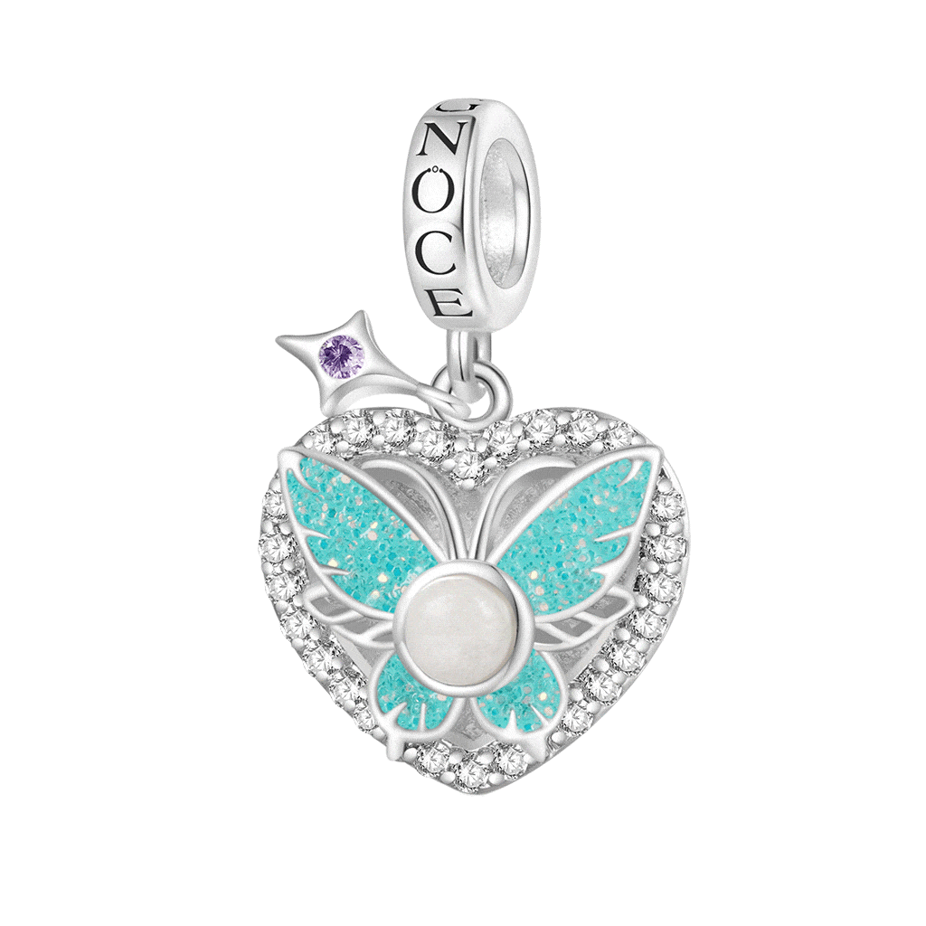 Gnoce Engravable Glow-in-the-dark Butterfly Pendant Dangle Charm_1