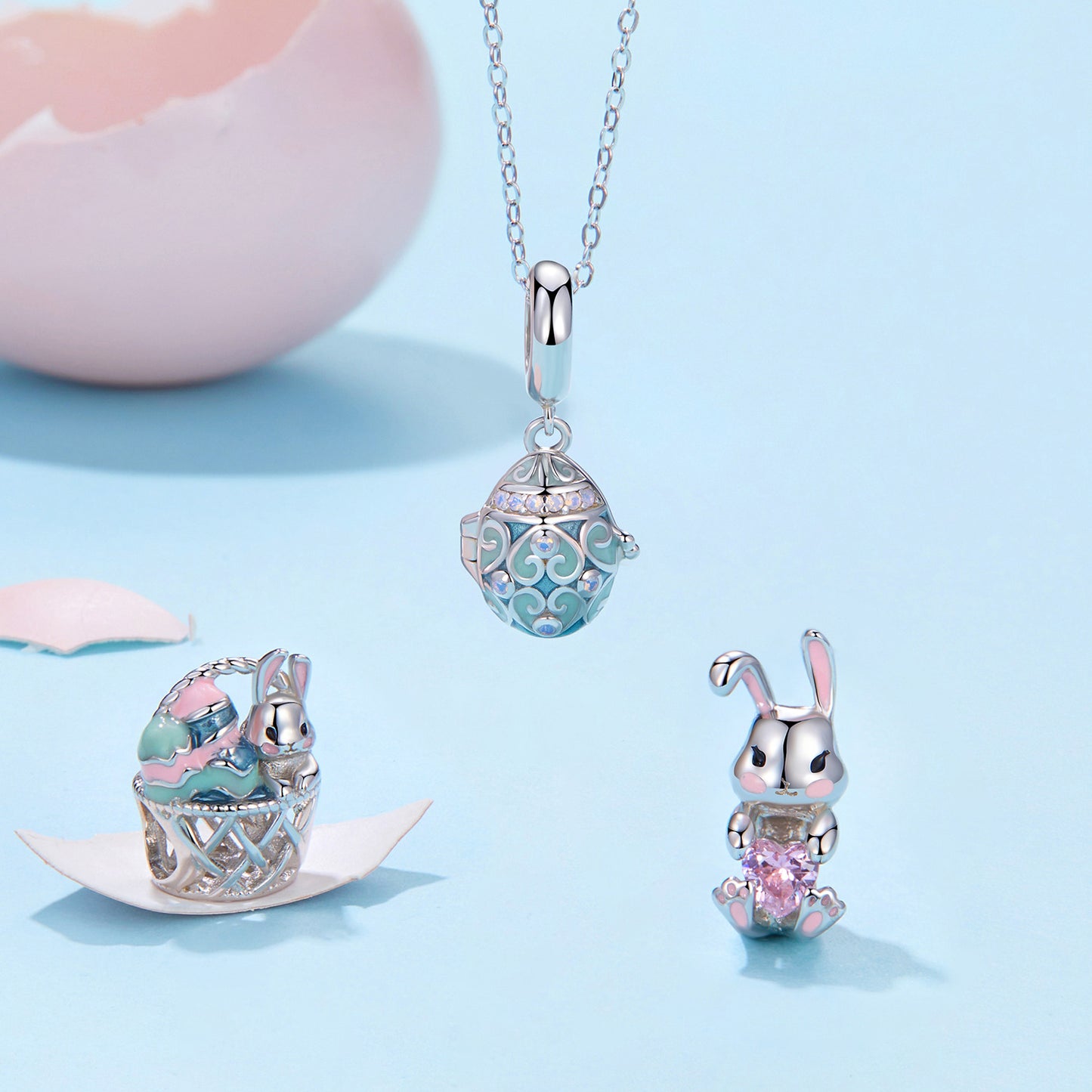 Gnoce Openable Lucky Egg Pendant Dangle Charm_5