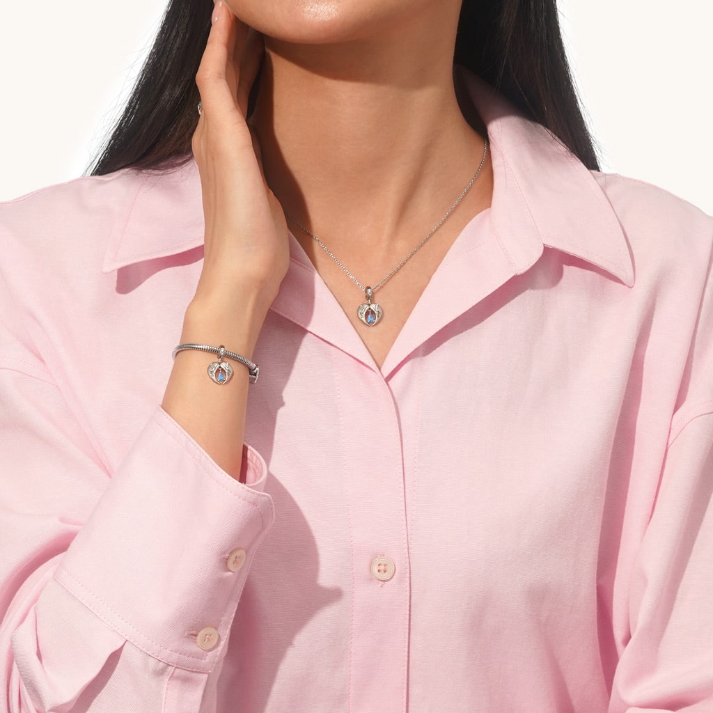 Gnoce Engravable Angel Wings Tears Pendant Dangle Charm_5