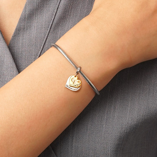 Gnoce Double Heart Engravable Birthstone Pendant Dangle Charm_6