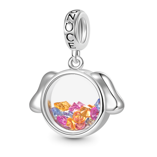 Gnoce Dog Lover Engravable Heart Pendant Dangle Charm_1