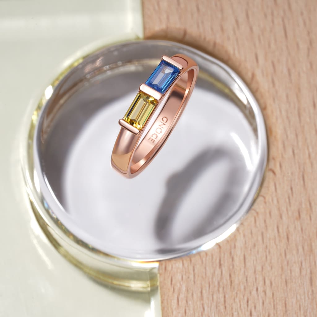 Gnoce Two-Color Birthstone Friendship Ring_4