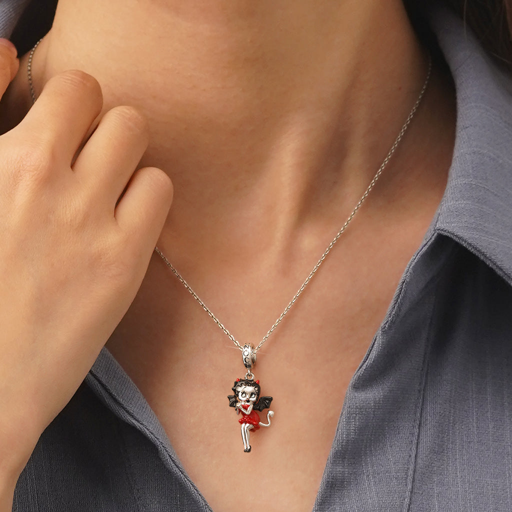 Gnoce Halloween Little Devil Betty Boop Pendant Dangle Charm_5