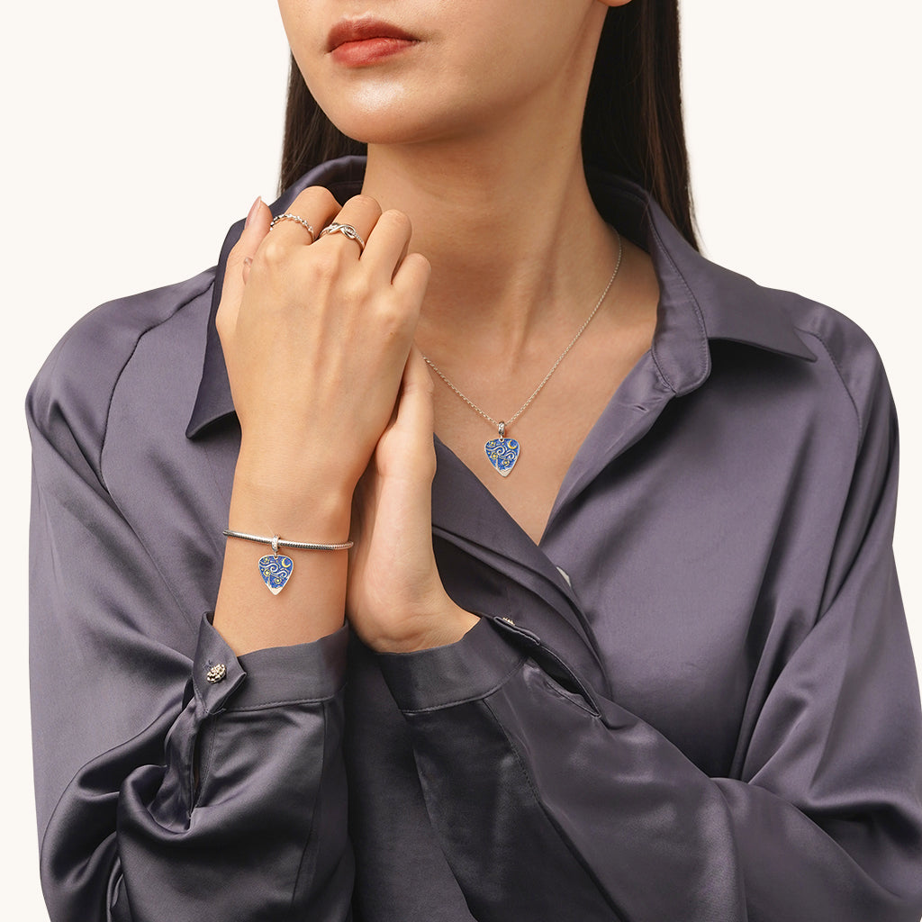 Gnoce Engravable Starry Sky Pattern Guitar Pick Pendant Dangle Charm_3