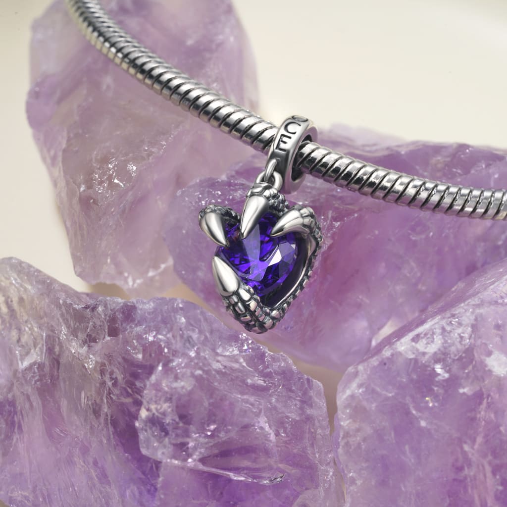 Gnoce Dragon Claw Birthstone Pendant Dangle Charm_3