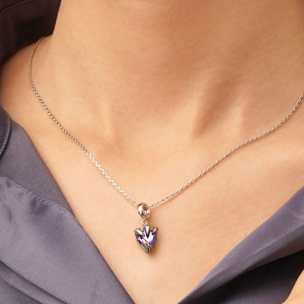 Gnoce Dragon Claw Birthstone Pendant Dangle Charm_5