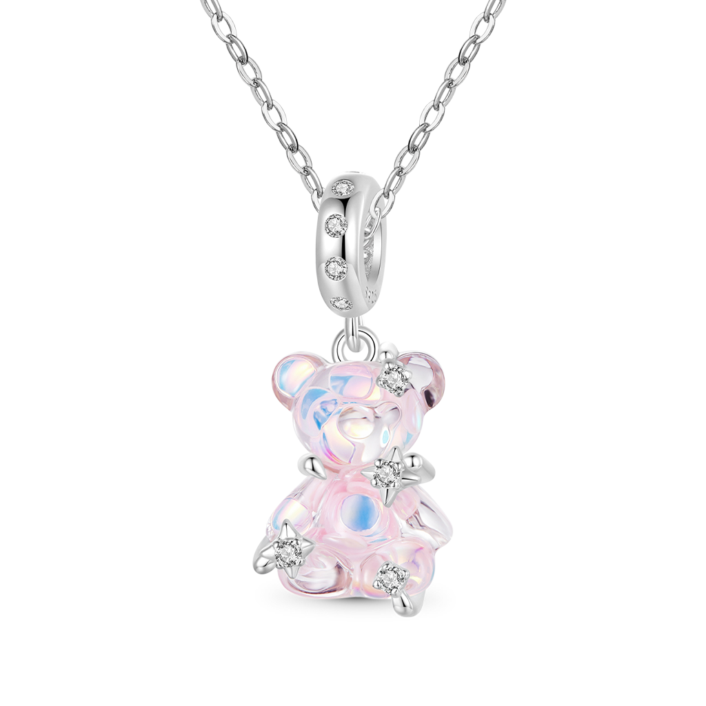 Gnoce Pink Fantasy Bear Pendant Dangle Charm_2