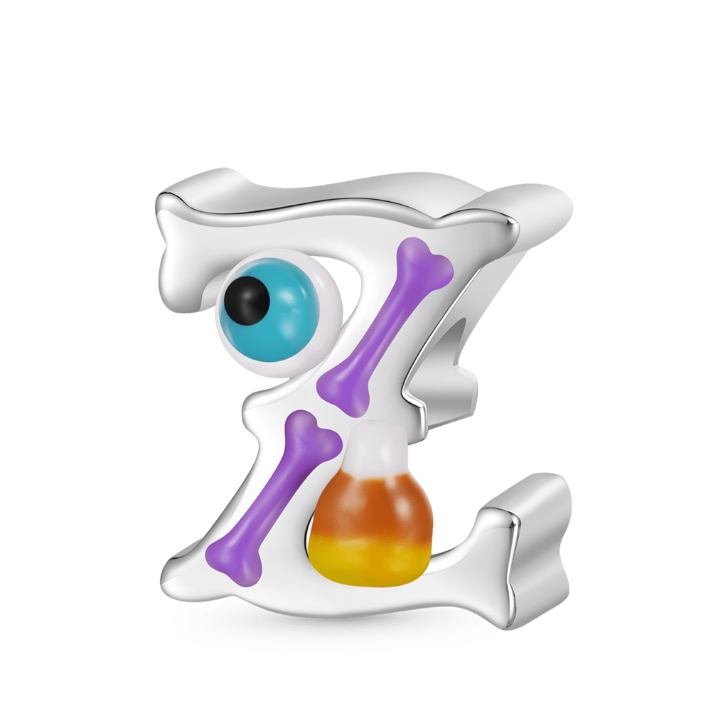 Gnoce Halloween Horror Elements Personalized Initial Letter Charm_4