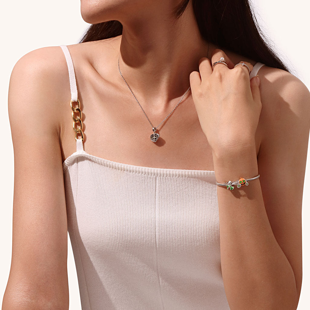 Gnoce Halloween Spooky Ghost Pumpkin Carriage Charm_4