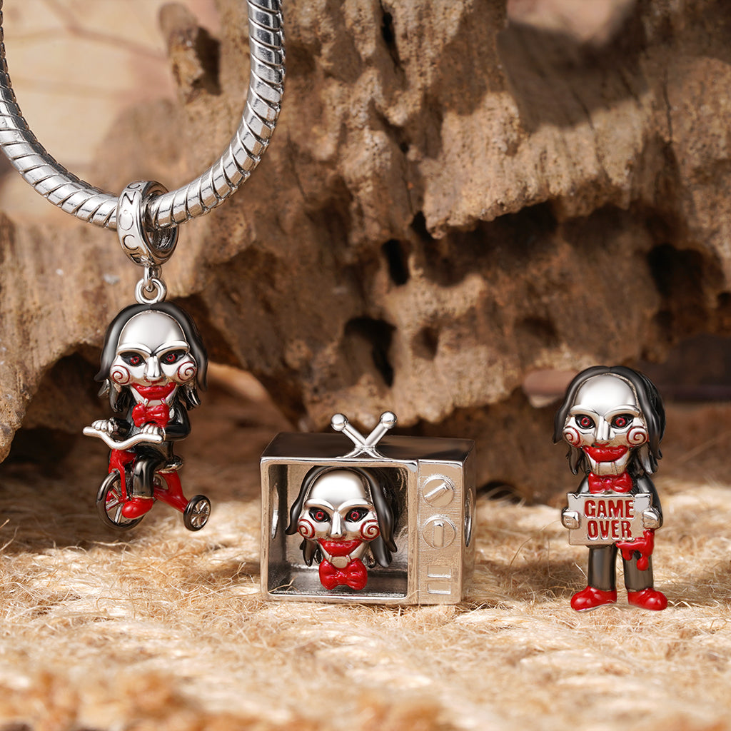 Gnoce Horror SAW Billy Tricycle Pendant Dangle Charm_3