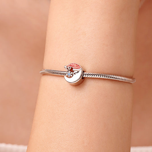 Gnoce Christmas Engravable Moon Birthstone Snowflake Charm_6