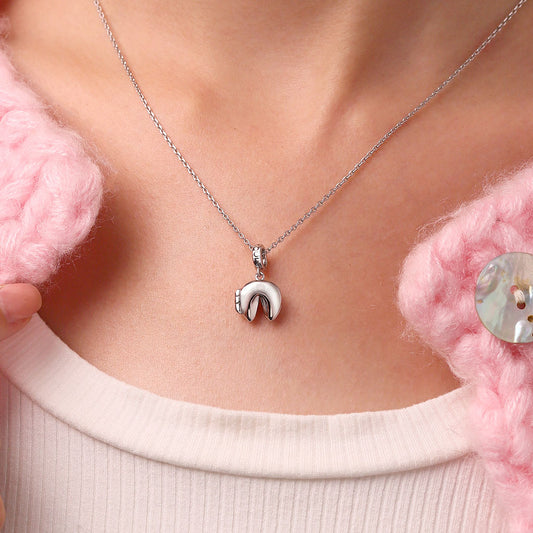Gnoce Engravable Fortune Cookie Pendant Dangle Charm_7