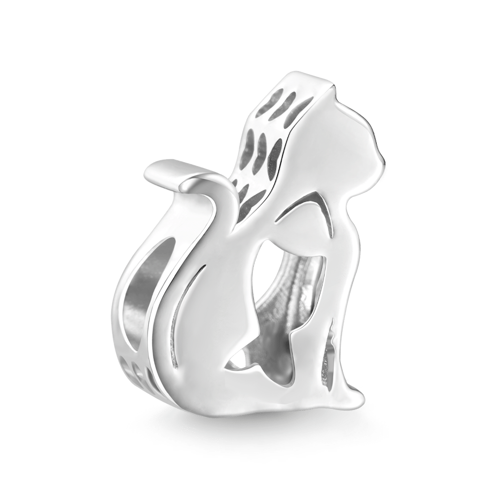 Gnoce Cute Cat Silhouette Birthstone Charm_3