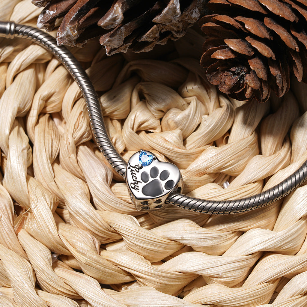 Gnoce Personalized Loving Pet Paw Photo Charm_2