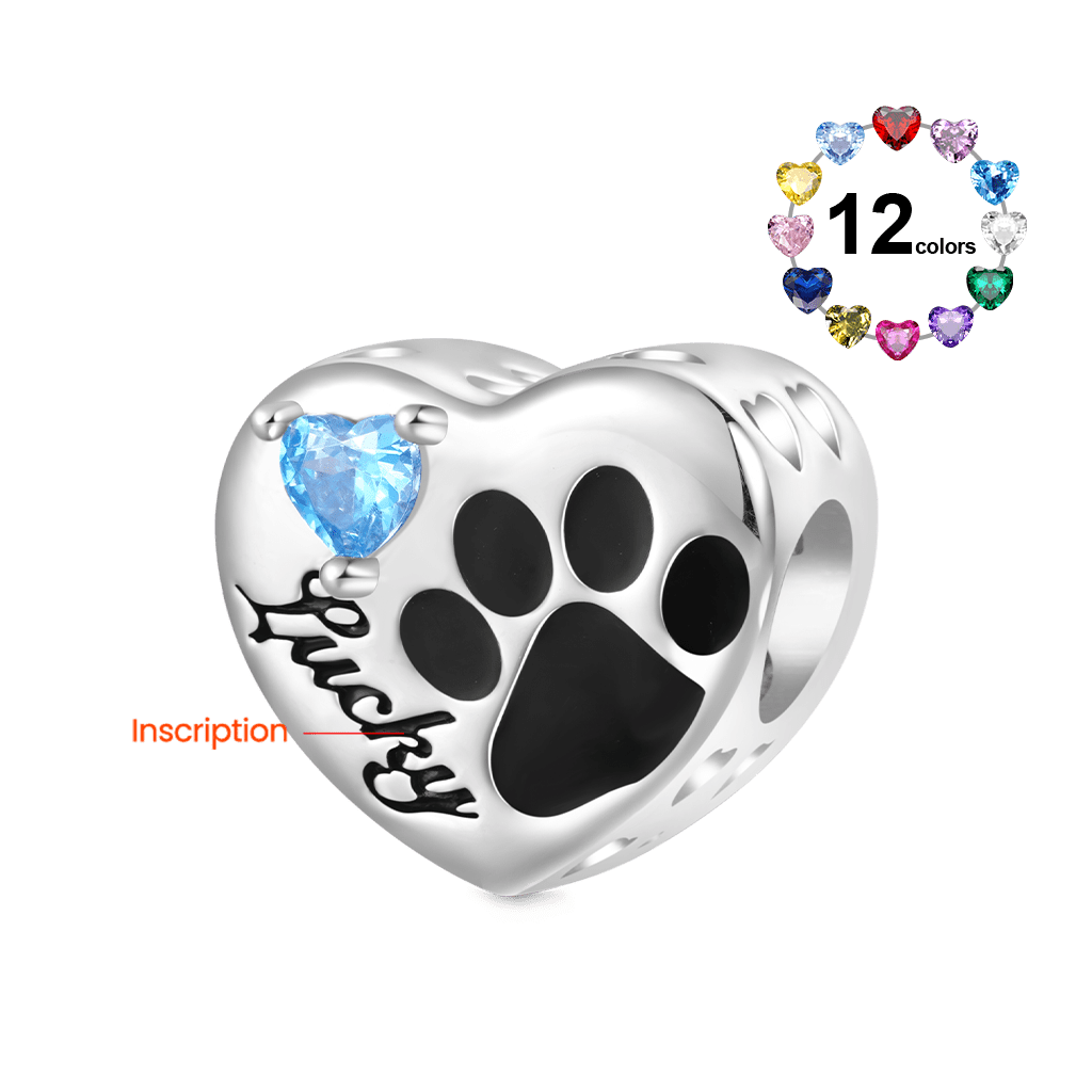 Gnoce Personalized Loving Pet Paw Photo Charm_3