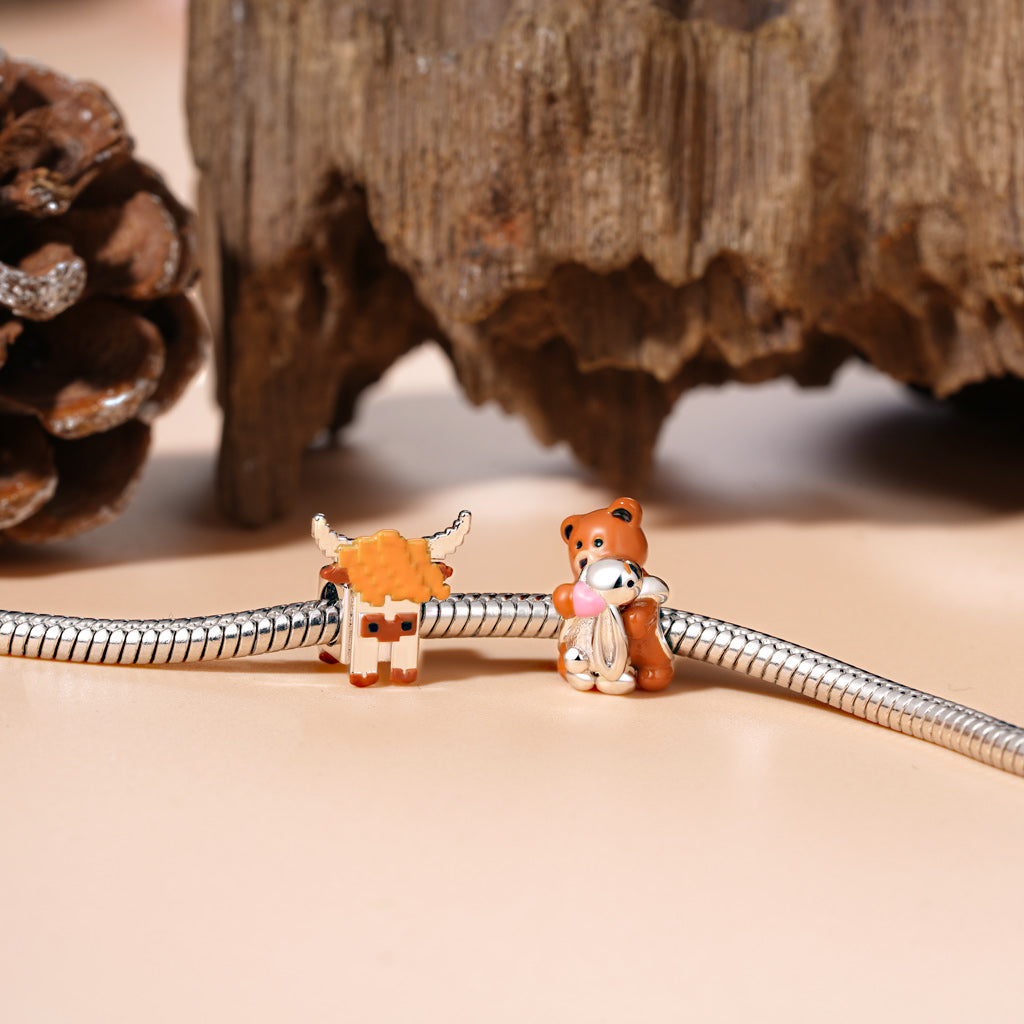 Gnoce Little Bear Hugs Bunny Friendship Charm_3