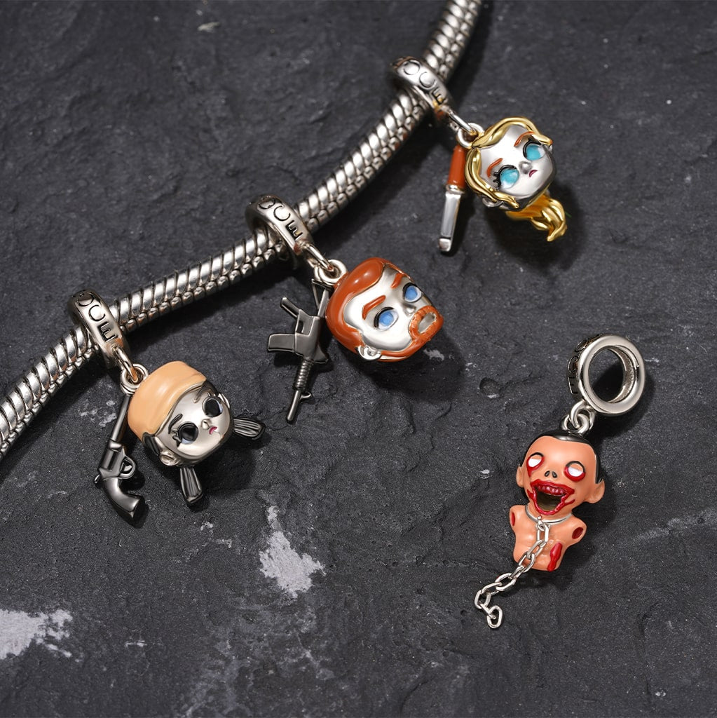 Gnoce The Walking Dead Michonne's Pets Zombie Pendant Dangle Charm_3