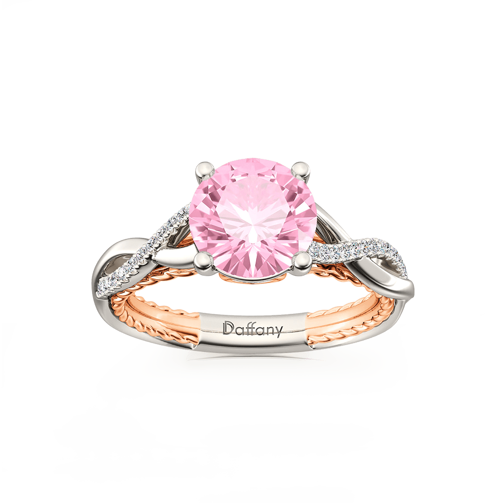 Twisted Infinity Round Cut Cathedral Engagement Ring_1