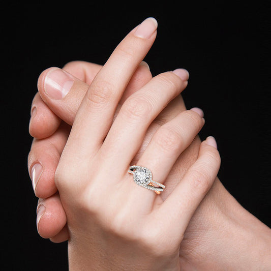 Fancy Round Cut Twisted Rope Crossover Engagement Ring_6