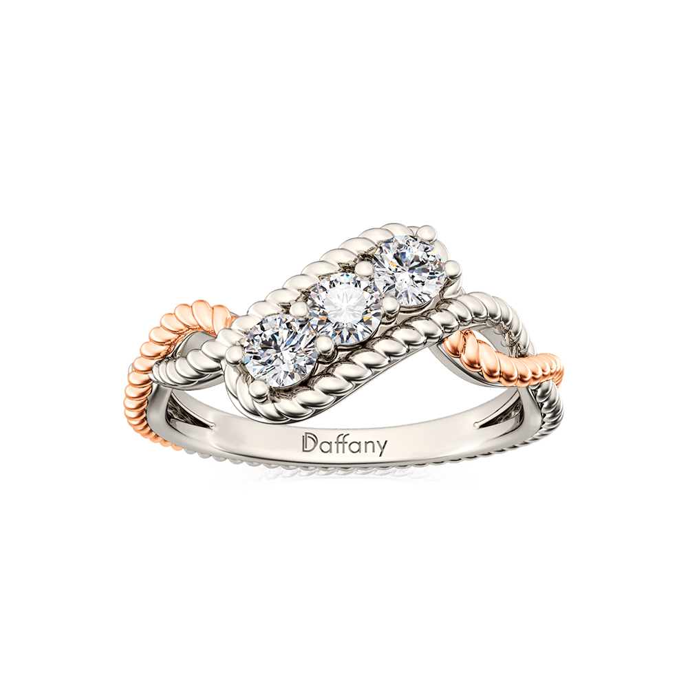 Three Stone Twisted Infinity Promise Engagement Ring_1