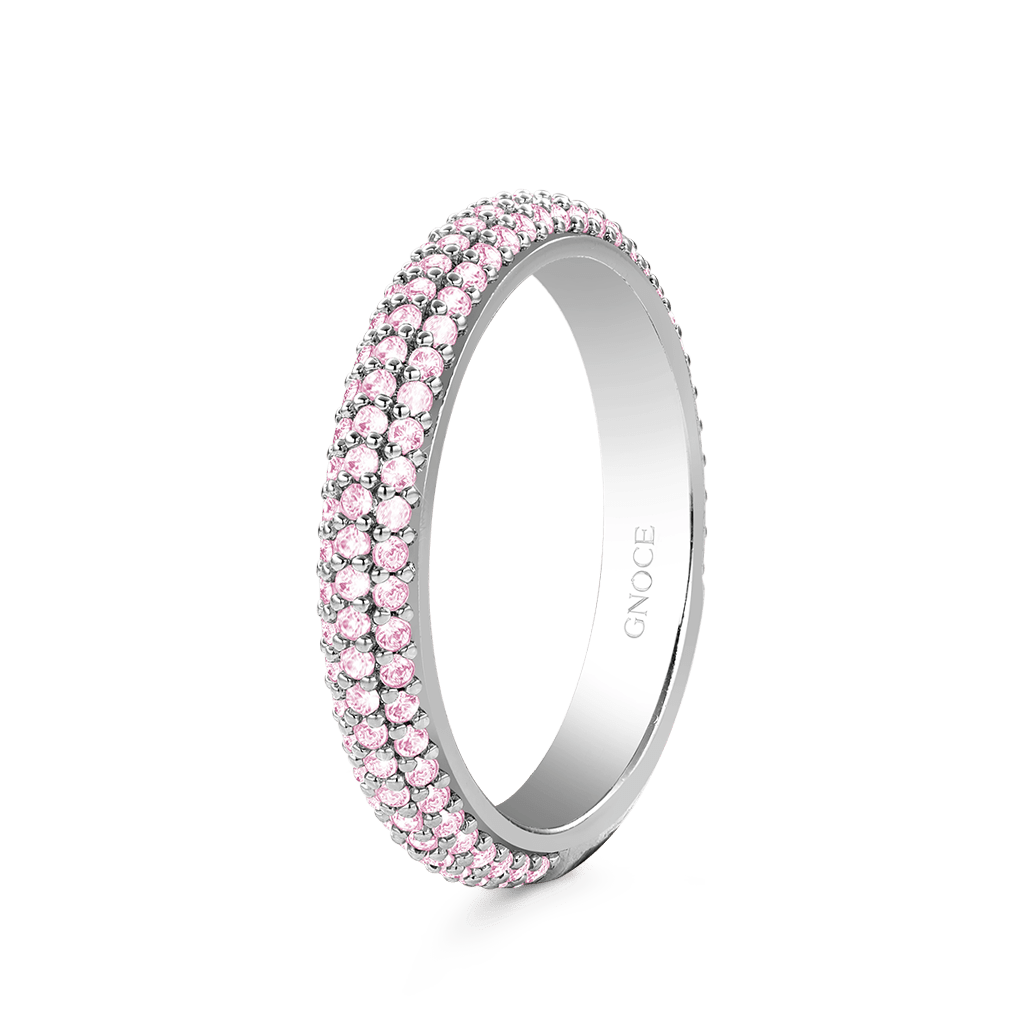 Gnoce Morganite Petit Signature Pavé Band Ring_2