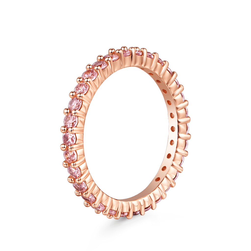 Gnoce Morganite Round-cut Statement Eternity Band Ring_3