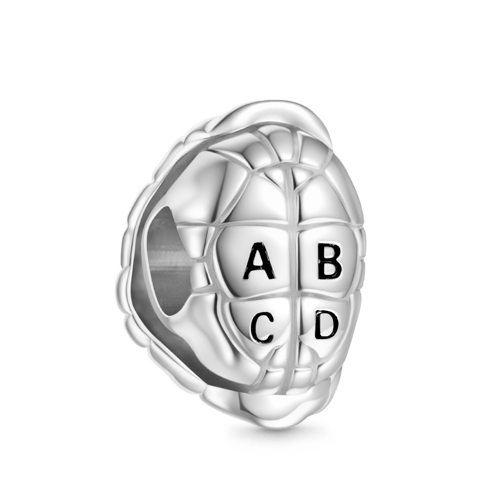 Gnoce Longevity Turtle Shell Engravable Letter Charm_2