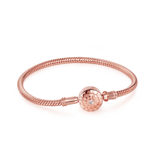Gnoce "The Moment I Meet You" Elegant 18K Rose Gold Plated Classic Bracelet Well Made Multi Size 16CM-22CM Best Gifts For Her_1
