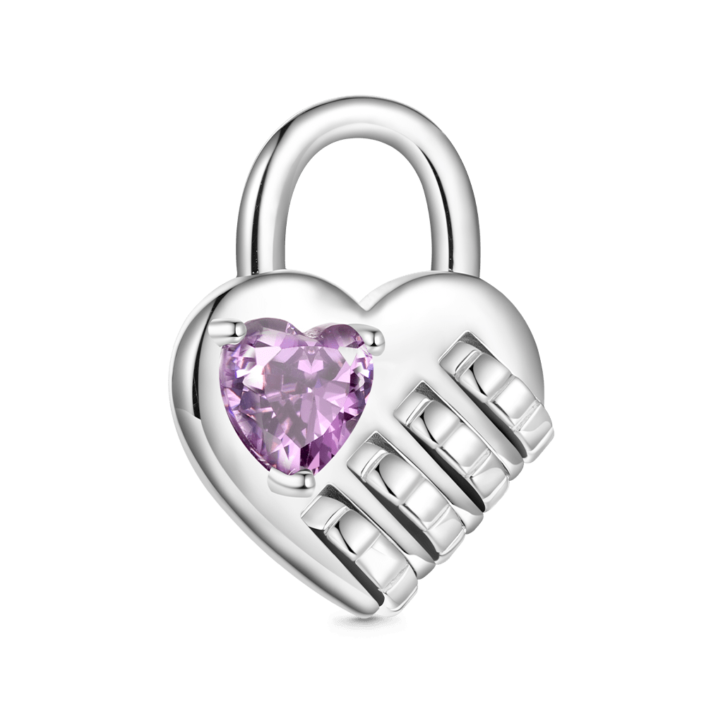 Gnoce Engravable Lock with a Love Code Charm_2