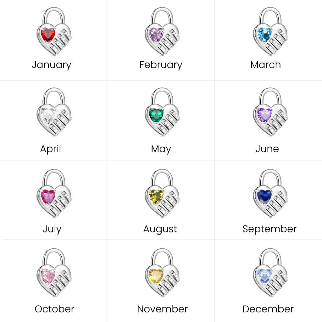 Gnoce Engravable Lock with a Love Code Charm_4