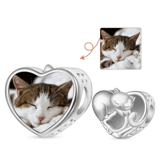 Gnoce Cat Love Personalized Photo Charm_2
