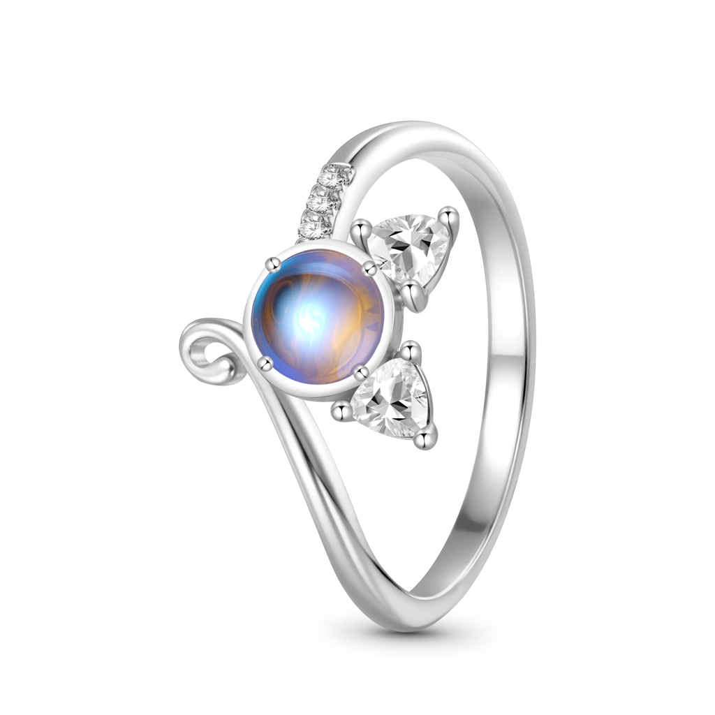 Gnoce Cat Moonstone Band Ring_2