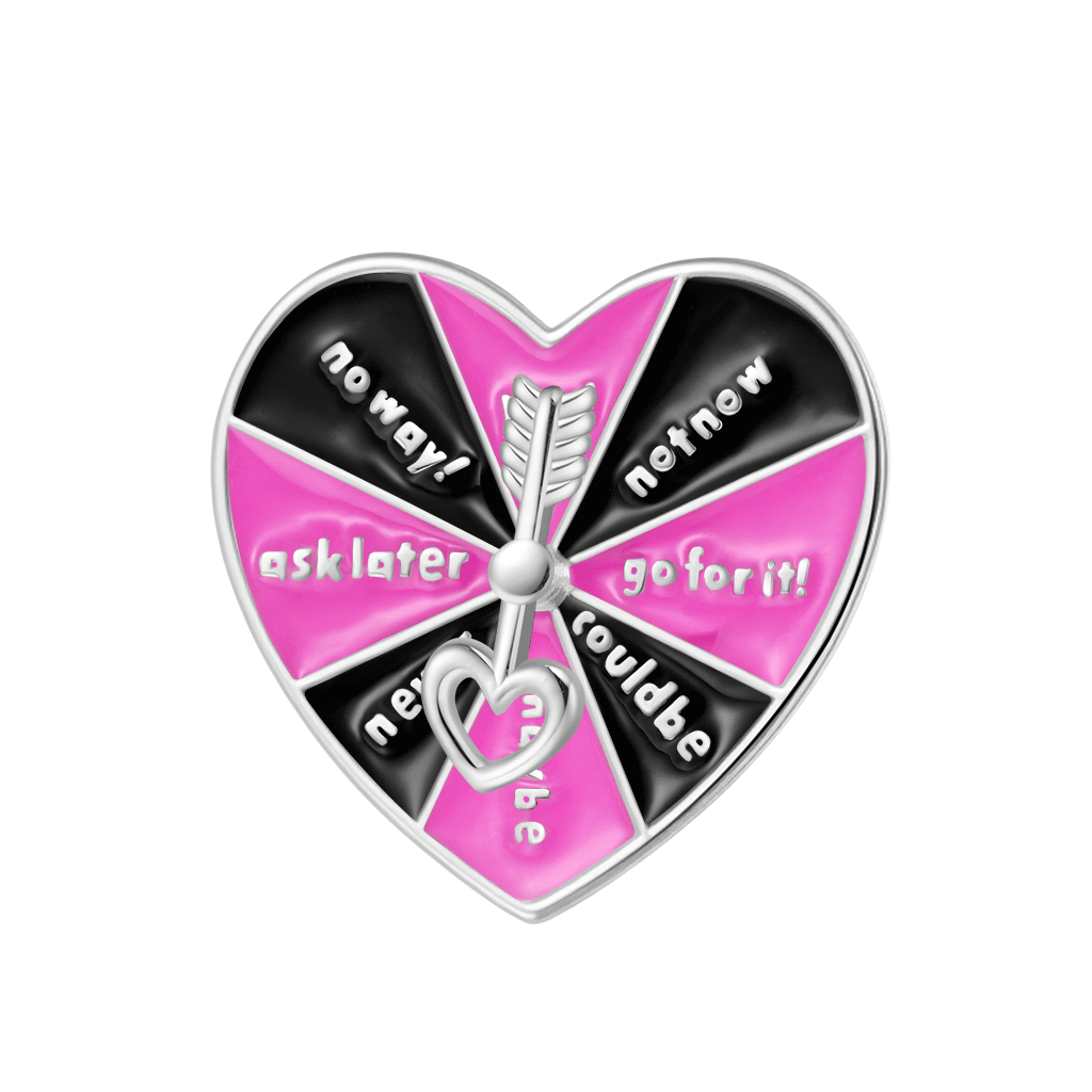 Gnoce Heart-shaped Spinning Turntable Pendant Dangle Charm_1