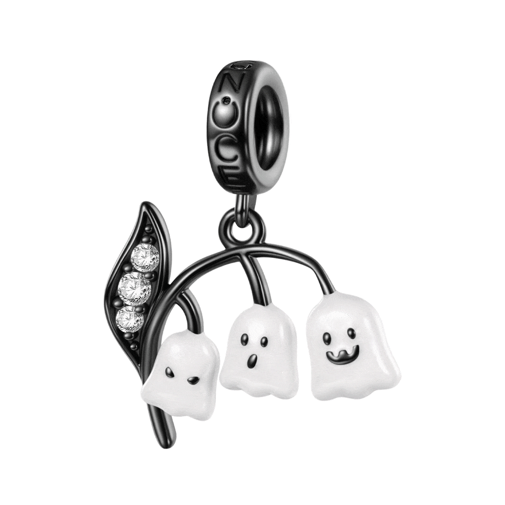 Gnoce Ghost Lily of the Valley Glow-in-the-Dark Pendant Dangle Charm_2