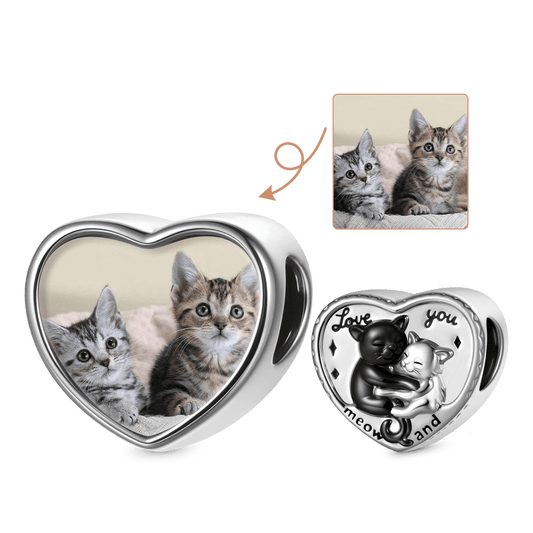 Gnoce Embrace Cat Personalized Photo Charm_1