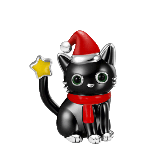 Gnoce Christmas Black Cat Glow-in-the-Dark Charm_1